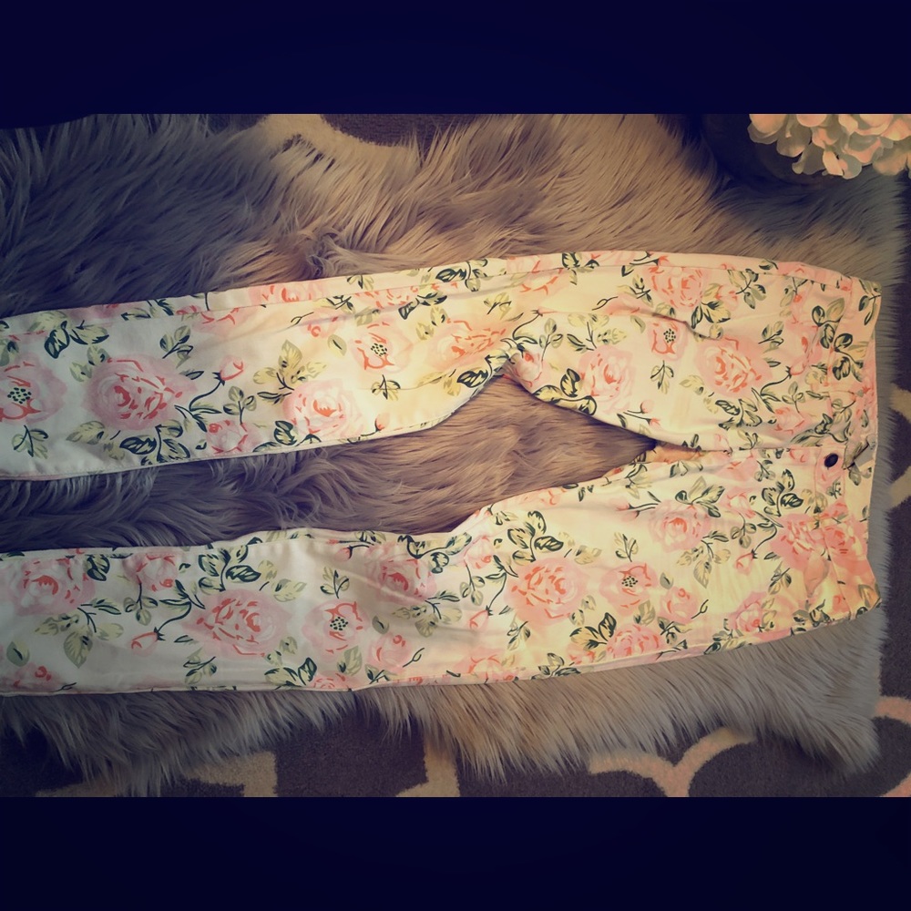 Forever 21 floral jeans